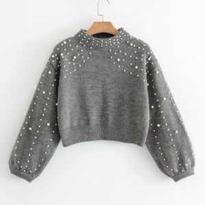 Pearl crop sweater